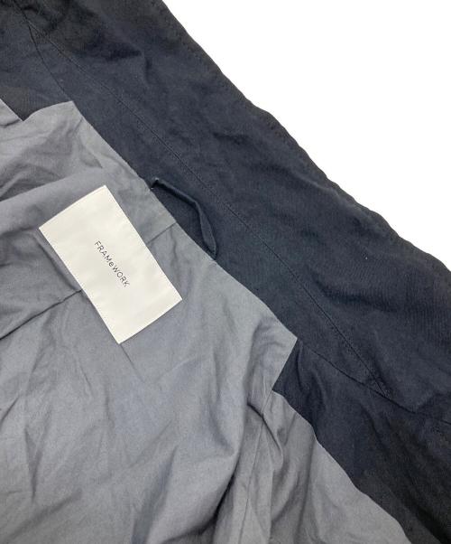 FRAMeWORK（フレームワーク）FRAMeWORK (フレームワーク) 綿麻ポプリンコート ネイビー サイズ:Freeの古着・服飾アイテム