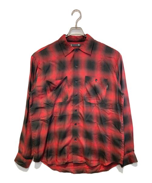 MINEDENIM（マインデニム）MINEDENIM (マインデニム) CDLレーヨンオンブレチェックルーズワークシャツ レッド サイズ:1の古着・服飾アイテム
