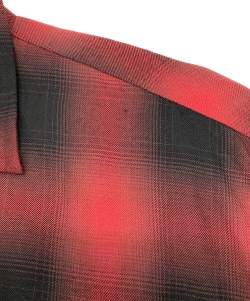 MINEDENIM（マインデニム）MINEDENIM (マインデニム) CDLレーヨンオンブレチェックルーズワークシャツ レッド サイズ:1の古着・服飾アイテム