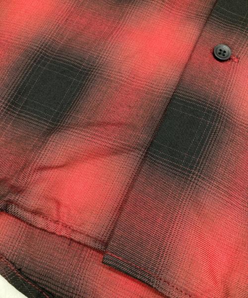 MINEDENIM（マインデニム）MINEDENIM (マインデニム) CDLレーヨンオンブレチェックルーズワークシャツ レッド サイズ:1の古着・服飾アイテム