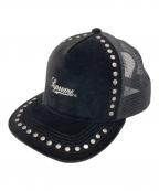 SUPREMEシュプリーム）の古着「Studded Velvet Mesh 5-Panel」｜ブラック