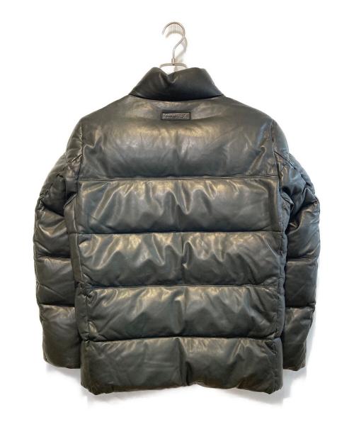 AVIREX（アヴィレックス）AVIREX (アヴィレックス) ラムレザーダウンジャケット ブラック サイズ:Mの古着・服飾アイテム