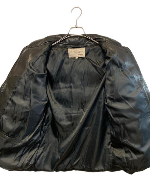 AVIREX（アヴィレックス）AVIREX (アヴィレックス) ラムレザーダウンジャケット ブラック サイズ:Mの古着・服飾アイテム