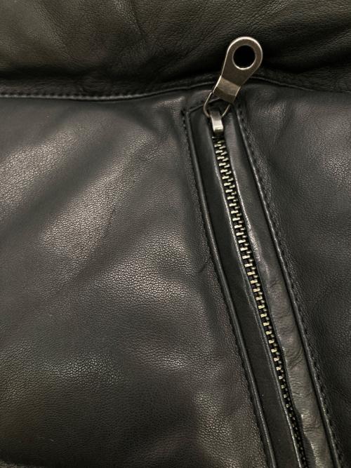 AVIREX（アヴィレックス）AVIREX (アヴィレックス) ラムレザーダウンジャケット ブラック サイズ:Mの古着・服飾アイテム