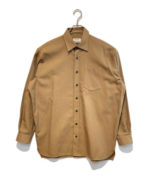 Acne studios（アクネ ストゥディオス）Acne studios (アクネ ストゥディオス) コットンブレイドツイルシャツ ブラウン サイズ:44の古着・服飾アイテム