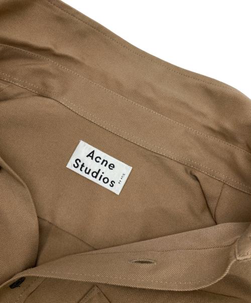 Acne studios（アクネ ストゥディオス）Acne studios (アクネ ストゥディオス) コットンブレイドツイルシャツ ブラウン サイズ:44の古着・服飾アイテム