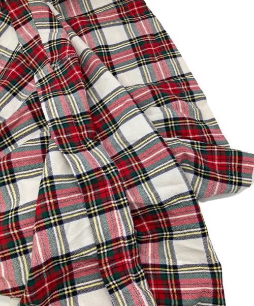 tricot COMME des GARCONS（トリココムデギャルソン）tricot COMME des GARCONS (トリココムデギャルソン) チェックギャザーパンツ レッド×ホワイト サイズ:Mの古着・服飾アイテム