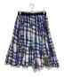 Y's（ワイズ）の古着「チェックイージースカート」｜ブルー×グレー