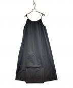 CABANキャバン）の古着「コンパクトストレッチ ギャザーワンピース」｜ブラック