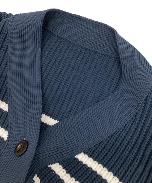sacai（サカイ）sacai (サカイ) クロップドボーダーカーディガン ネイビー サイズ:3の古着・服飾アイテム