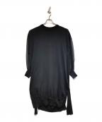 HYKEハイク）の古着「シアースリーブハイゲージコットンニットワンピース」｜ブラック