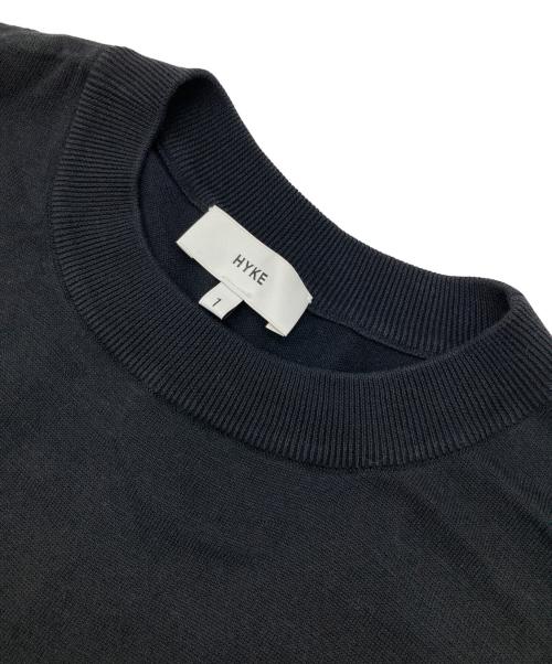 HYKE（ハイク）HYKE (ハイク) シアースリーブハイゲージコットンニットワンピース ブラック サイズ:1の古着・服飾アイテム