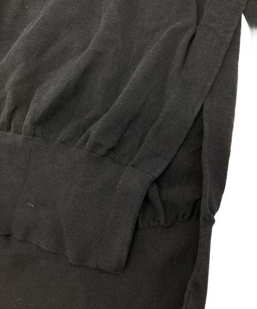HYKE（ハイク）HYKE (ハイク) シアースリーブハイゲージコットンニットワンピース ブラック サイズ:1の古着・服飾アイテム