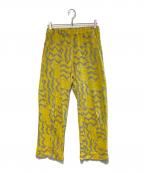 6(ROKU) BEAUTY&YOUTHロク ビューティーアンドユース）の古着「パイル パンツ」｜イエロー