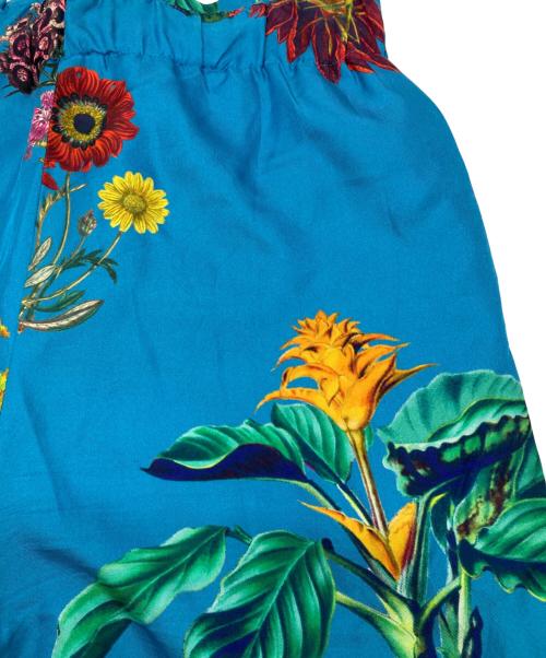 CABAN（キャバン）CABAN (キャバン) シルクツイルIBIZAプリントイージーパンツ ブルー サイズ:XSの古着・服飾アイテム