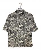 Saint Laurent Parisサンローランパリ）の古着「レーヨンS/Sシャツ」｜ホワイト×ブラック