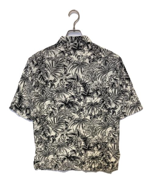 Saint Laurent Paris（サンローランパリ）Saint Laurent Paris (サンローランパリ) レーヨンS/Sシャツ ホワイト×ブラック サイズ:37の古着・服飾アイテム