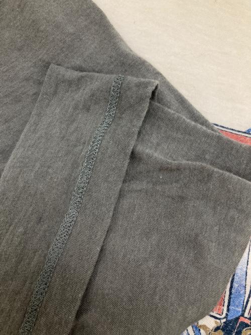 Saint Laurent Paris（サンローランパリ）Saint Laurent Paris (サンローランパリ) ラグランプリントカットソー ホワイト×グレー サイズ:XSの古着・服飾アイテム