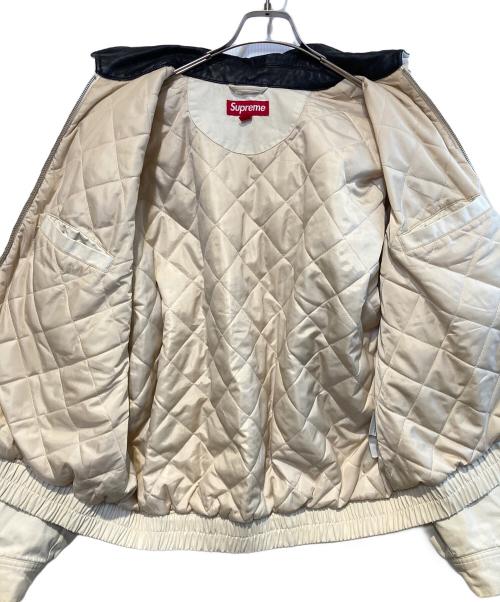 SUPREME（シュプリーム）SUPREME (シュプリーム) Leather Collar Utility Jacket ホワイト サイズ:Mの古着・服飾アイテム