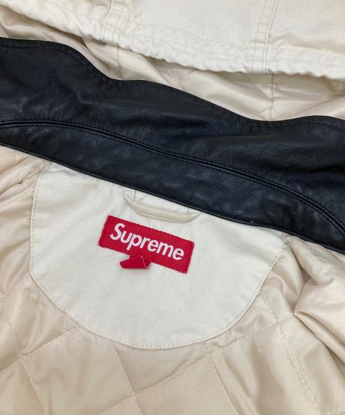 SUPREME（シュプリーム）SUPREME (シュプリーム) Leather Collar Utility Jacket ホワイト サイズ:Mの古着・服飾アイテム