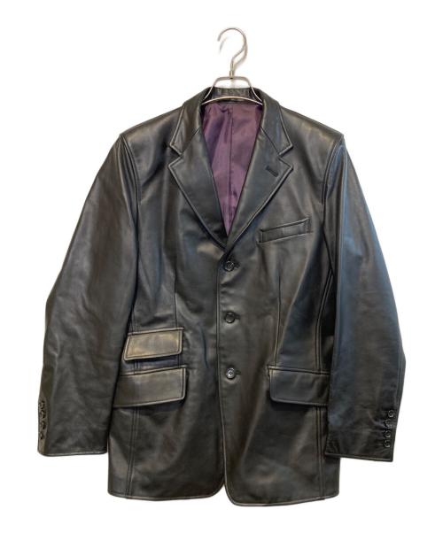PAUL SMITH（ポールスミス）PAUL SMITH (ポールスミス) カウレザー3Bジャケット ブラック サイズ:Mの古着・服飾アイテム