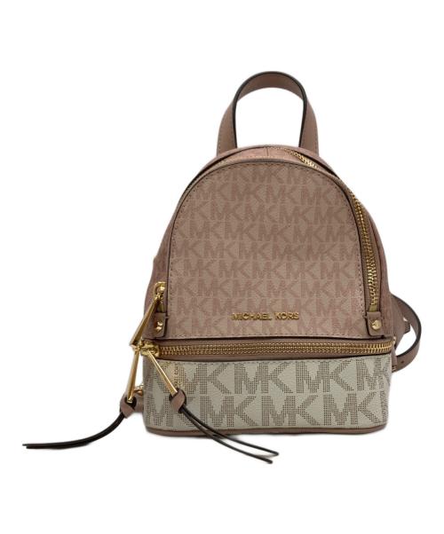 MICHAEL KORS（マイケル・コース）MICHAEL KORS (マイケル・コース) RHEA ZIPバックパック ピンクの古着・服飾アイテム
