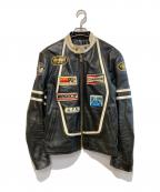 VANSONバンソン）の古着「ライダースジャケット」｜ブラック