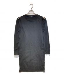 LIMI feu（リミフゥ）の古着「カットソーワンピース」｜ブラック