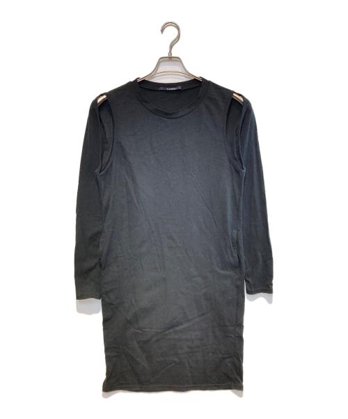 LIMI feu（リミフゥ）LIMI feu (リミフゥ) カットソーワンピース ブラック サイズ:Sの古着・服飾アイテム