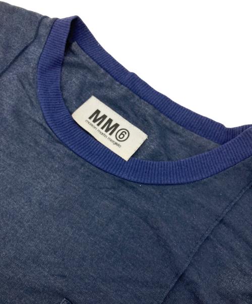 MM6 Maison Margiela（エムエムシックスメゾンマルジェラ）MM6 Maison Margiela (エムエムシックスメゾンマルジェラ) ロングスリーブカットソー ネイビー サイズ:Mの古着・服飾アイテム