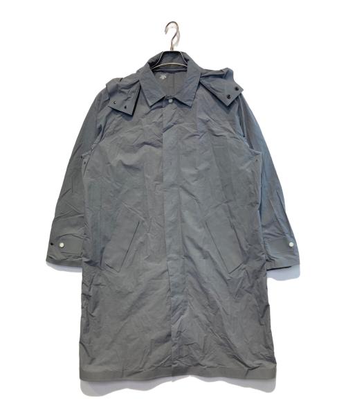 DESCENTE（デサント）DESCENTE (デサント) HOODED OVER COAT グレーの古着・服飾アイテム