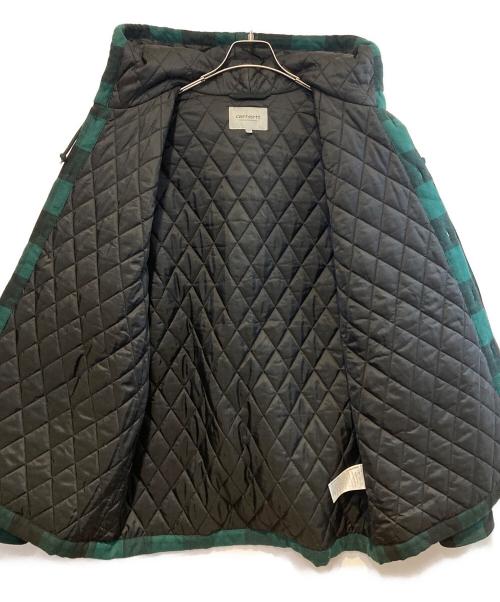 CarHartt（カーハート）CarHartt (カーハート) hooded check shirt jac グリーン×ブラック サイズ:XLの古着・服飾アイテム