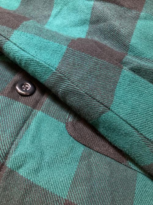 CarHartt（カーハート）CarHartt (カーハート) hooded check shirt jac グリーン×ブラック サイズ:XLの古着・服飾アイテム