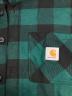 中古・古着 CarHartt (カーハート) hooded check shirt jac グリーン×ブラック サイズ:XL：7000円