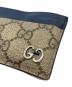 中古・古着 GUCCI (グッチ) バイカラー GG カードケース ブルー×ベージュ：15000円