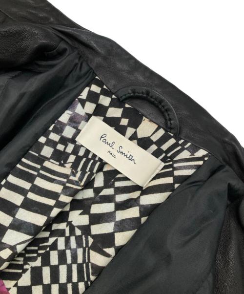 PAUL SMITH（ポールスミス）PAUL SMITH (ポールスミス) スタンドカラーシープレザージャケット ブラック サイズ:38の古着・服飾アイテム