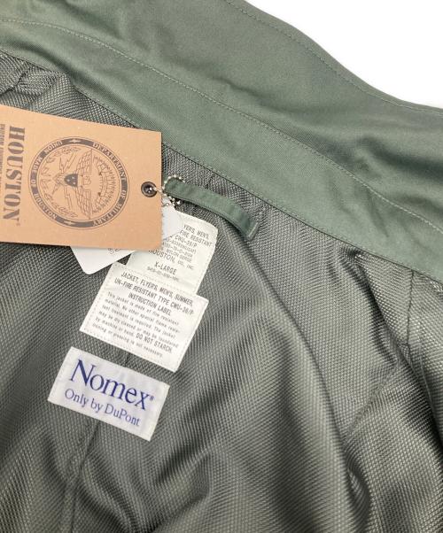 HOUSTON（ヒューストン）HOUSTON (ヒューストン) NOMEX CWU-36 FLIGHT JACKET オリーブ サイズ:XLの古着・服飾アイテム