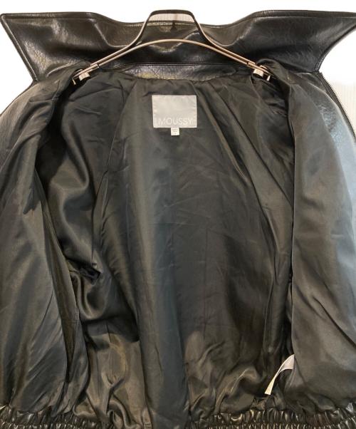 moussy（マウジー）moussy (マウジー) F/LEATHER GATHER ブルゾン ブラック サイズ:FREEの古着・服飾アイテム