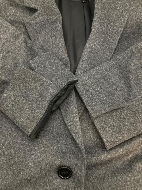 23区（ニジュウサンク）23区 (ニジュウサンク) ウールカシミヤビーバー チェスターコート グレー サイズ:38の古着・服飾アイテム