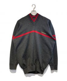 BALENCIAGA（バレンシアガ）の古着「オーバーサイズVネックニット」｜ブラック