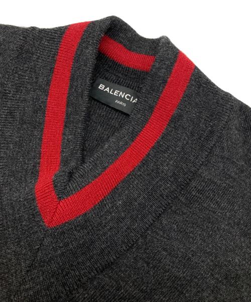 BALENCIAGA（バレンシアガ）BALENCIAGA (バレンシアガ) オーバーサイズVネックニット ブラック サイズ:Sの古着・服飾アイテム