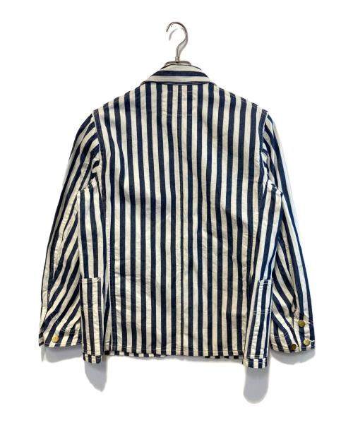 SUGAR CANE（シュガーケーン）SUGAR CANE (シュガーケーン) インディゴ ストライプカバーオール インディゴ×ホワイト サイズ:36の古着・服飾アイテム