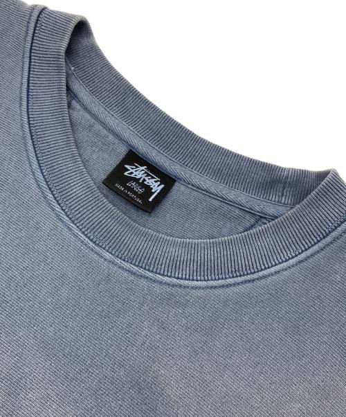 stussy（ステューシー）stussy (ステューシー) 8 Ball Crew Pigment Dyed ブルー サイズ:Lの古着・服飾アイテム