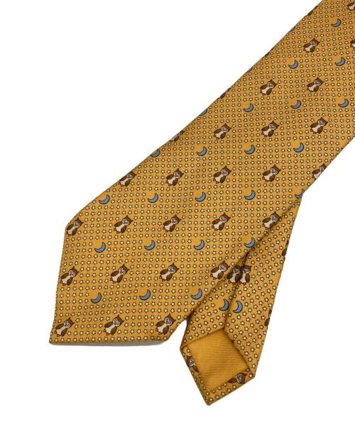 HERMES（エルメス）HERMES (エルメス) シルクネクタイ イエロー サイズ:-の古着・服飾アイテム