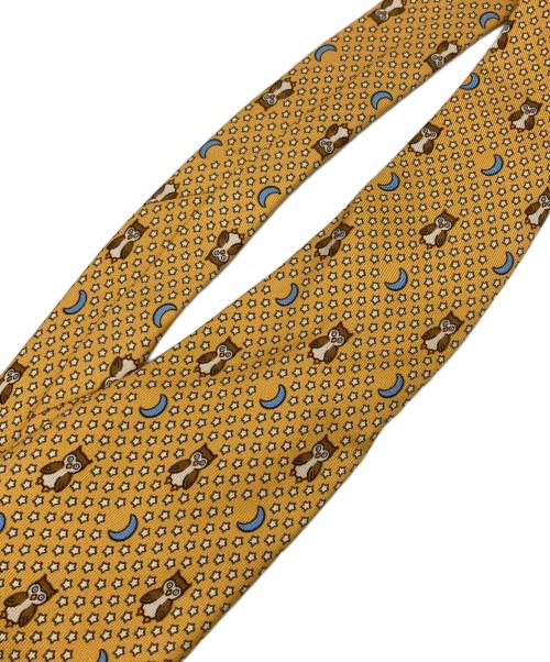 HERMES（エルメス）HERMES (エルメス) シルクネクタイ イエロー サイズ:-の古着・服飾アイテム