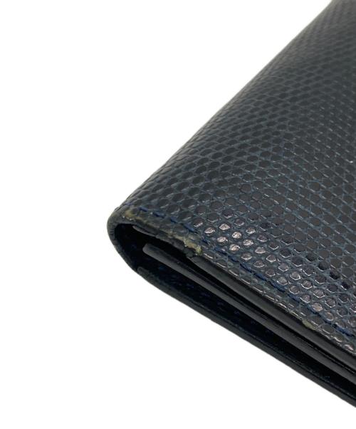 CAMILLE FOURNET（カミーユ・フォルネ）CAMILLE FOURNET (カミーユ・フォルネ) 2つ折り札入れ ネイビーの古着・服飾アイテム