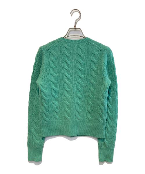 POLO RALPH LAUREN（ポロ・ラルフローレン）POLO RALPH LAUREN (ポロ・ラルフローレン) ケーブルニットウールカシミヤカーディガン グリーン サイズ:XSの古着・服飾アイテム