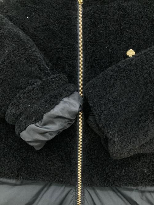 Kate Spade（ケイトスペード）Kate Spade (ケイトスペード) ボア切替ダウンコート ブラック サイズ:160CMの古着・服飾アイテム