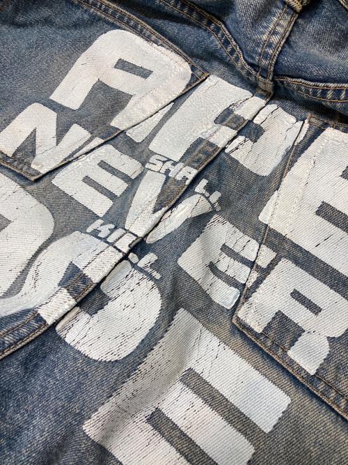 A BATHING APE（ア ベイシング エイプ）A BATHING APE (ア ベイシング エイプ) バックペイントデニムパンツ ブルー サイズ:不明の古着・服飾アイテム