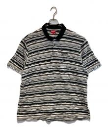 SUPREME（シュプリーム）の古着「Textured Stripe Polo」｜ブラック×グレー